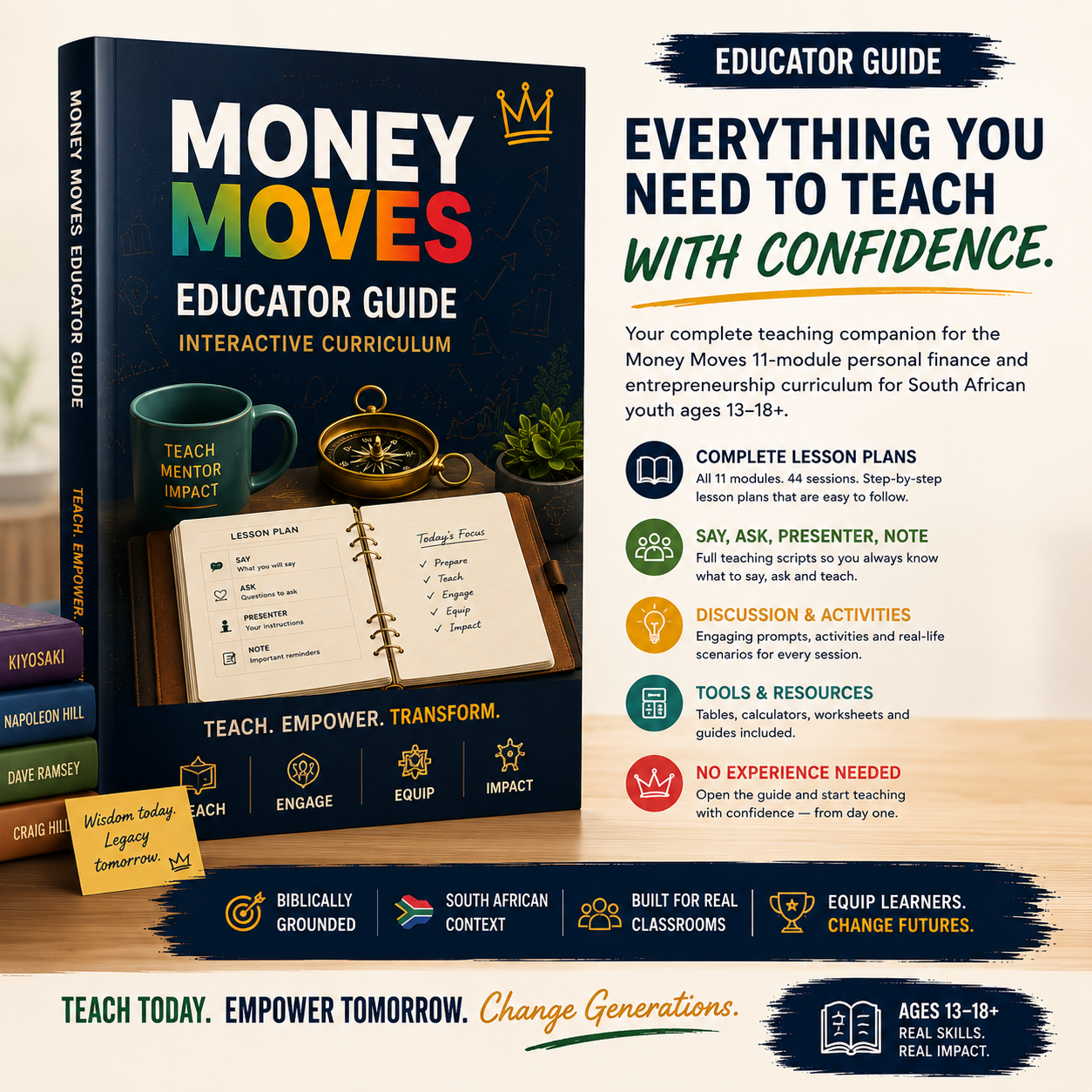 Money Moves Educator Guide - A complete, ready-to-teach personal finance curriculum for young South Africans